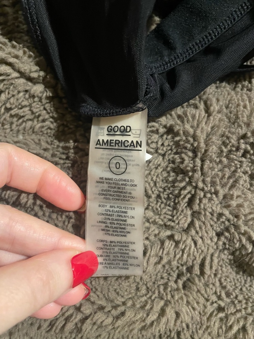 Good American Black Layered Sports Bra - Picture 4 of 4